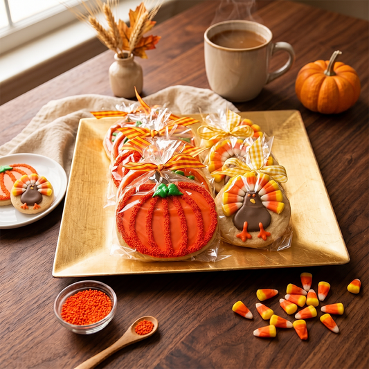 Fall Thanksgiving Decorated Cookies
