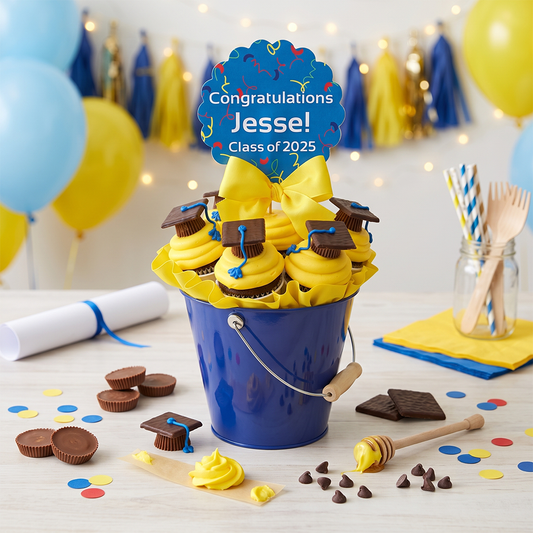 Graduation Kosher Cupcake Bouquet (view 1)