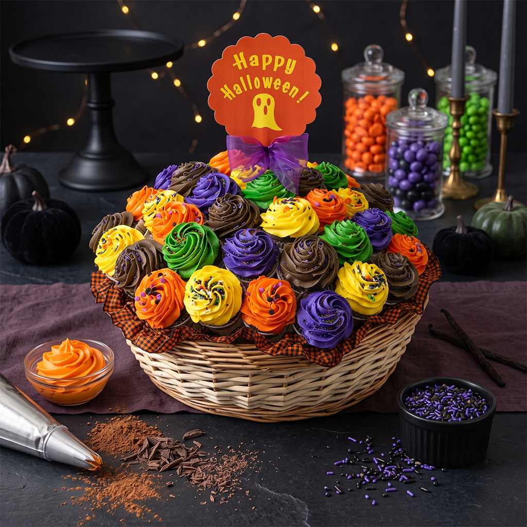 Halloween Mini Kosher Cupcake Bouquet (view 1)