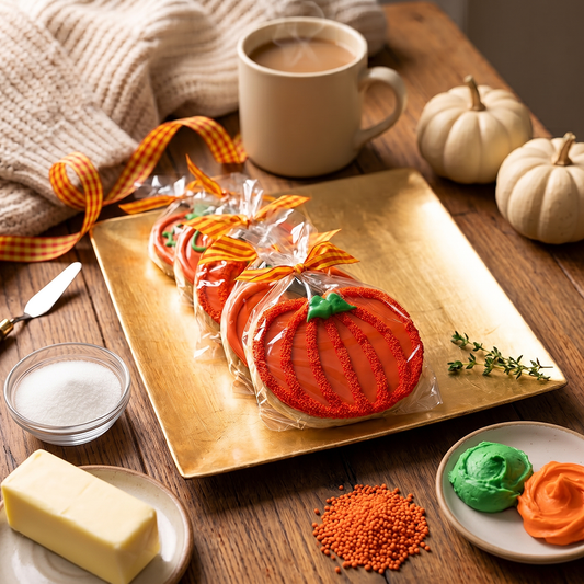 Halloween Pumpkin Decorated Sugar Cookies