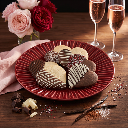 Heart-Shaped Dipped Cookies