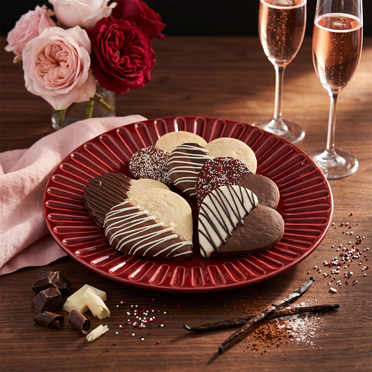 Heart-Shaped Dipped Cookies