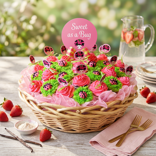 Ladybug Blossoms Cupcake Bouquet