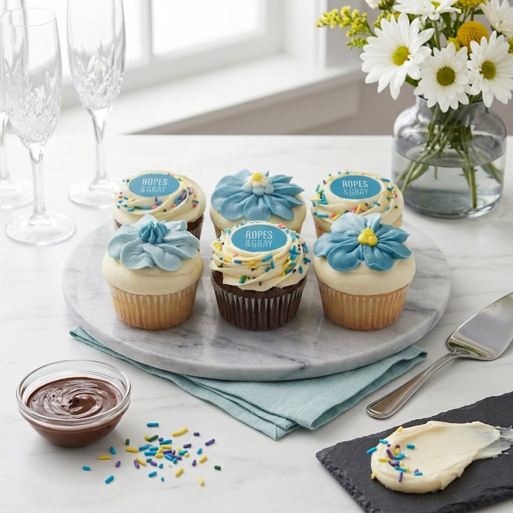 Custom Logo Cupcakes