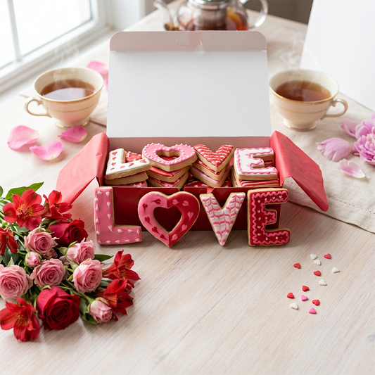 LOVE Valentine Sugar Cookies