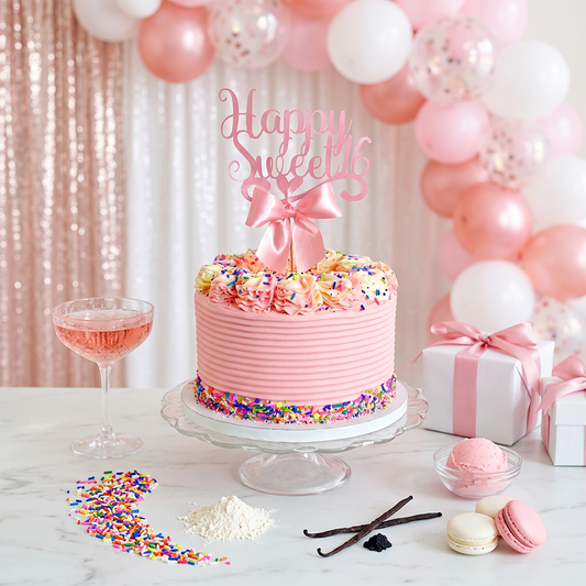 Pink Sprinkles Cake
