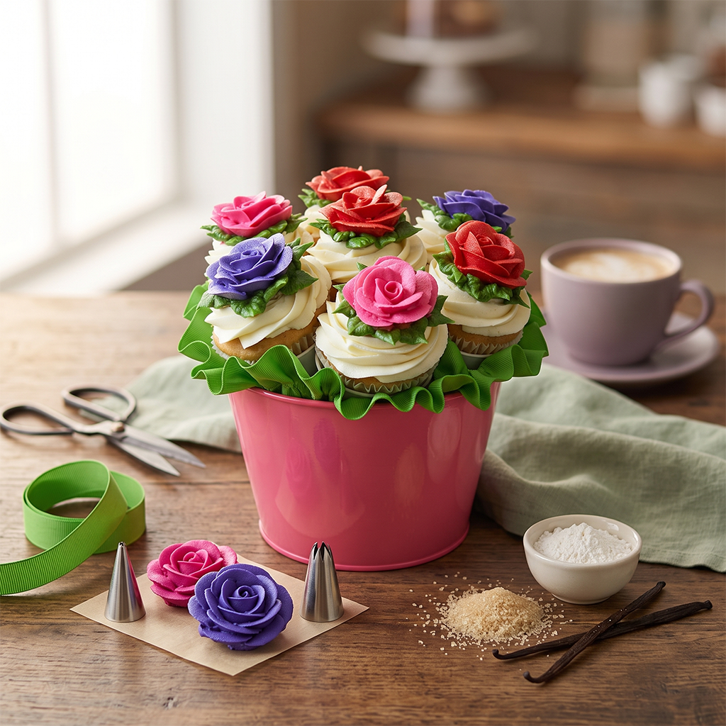 Rose Cupcake Bouquet