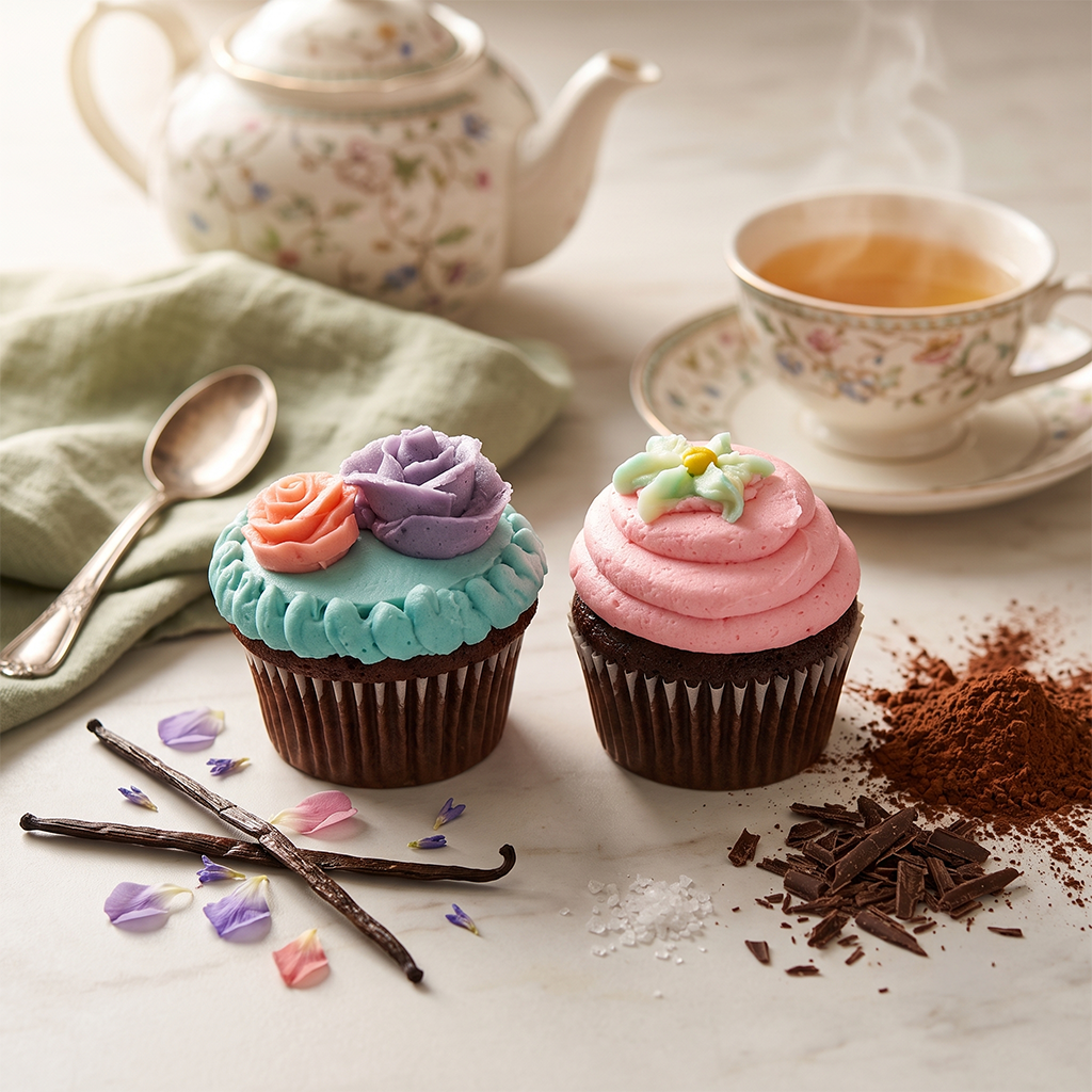 Rose kosher cupcake with buttercream roses