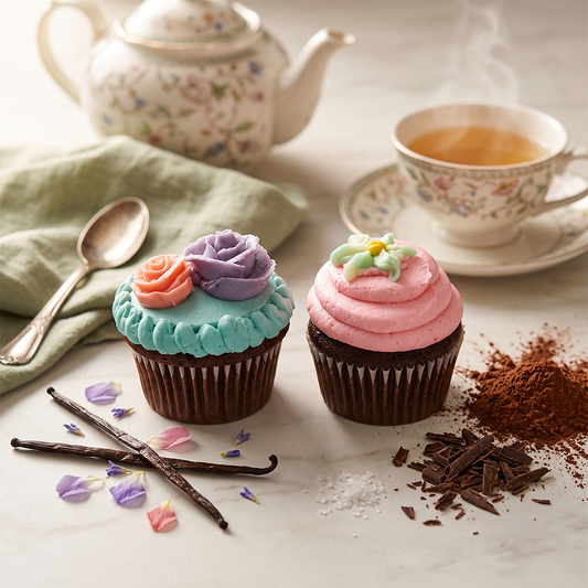 Rose kosher cupcake with buttercream roses