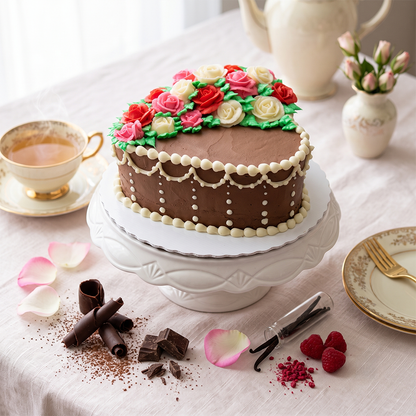 Rose heart Cake