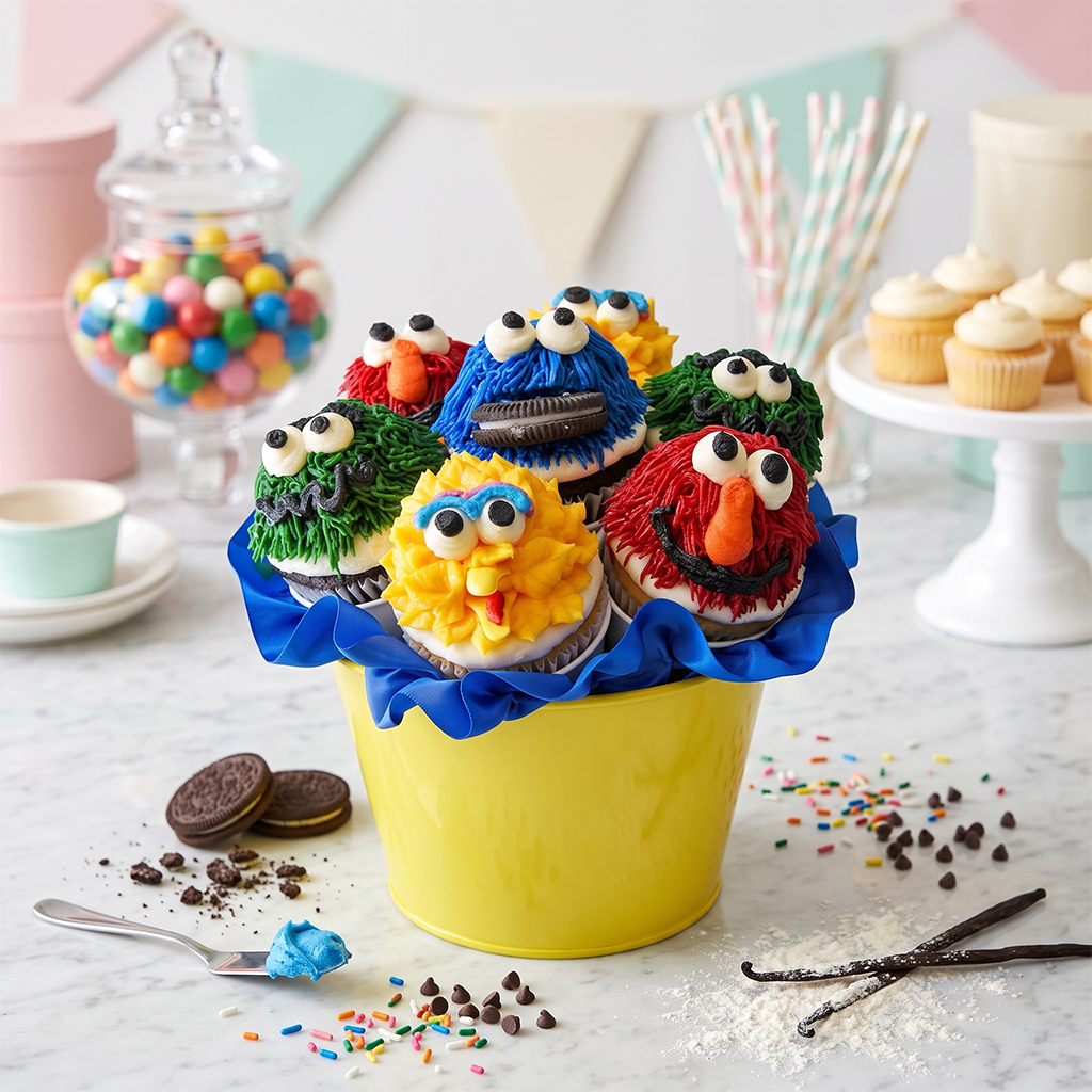 Sesame Street Kosher Cupcake Bouquet (view 1)