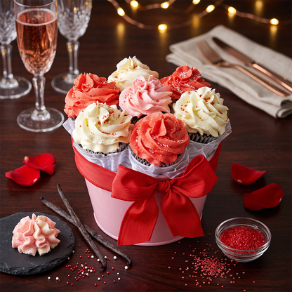 Valentine Blooms Kosher Cupcake Bouquet (view 1)