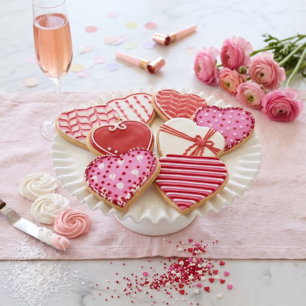 Valentine Heart Sugar Cookies