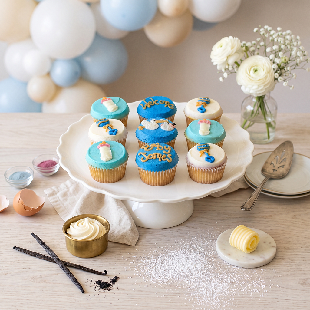 Welcome baby mini kosher cupcake gift set