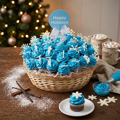 Winter Mini Kosher Cupcake Bouquet (view 1)