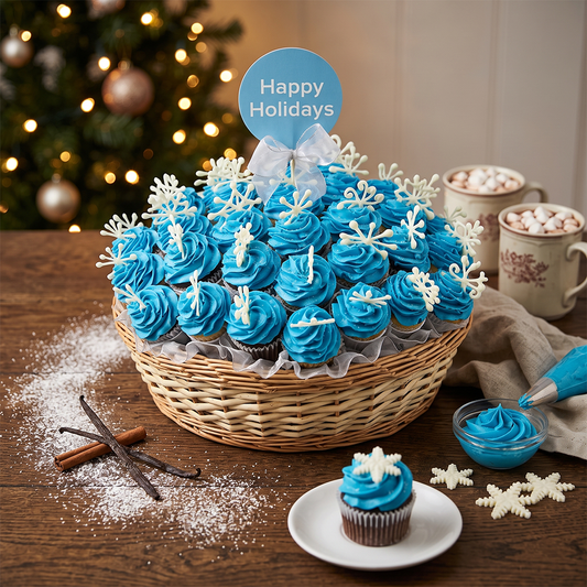 Winter Mini Kosher Cupcake Bouquet (view 1)