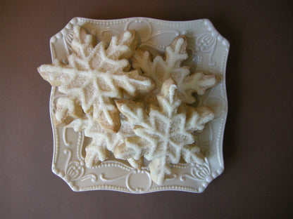 Hand iced kosher snowflake cookies from the winter collection