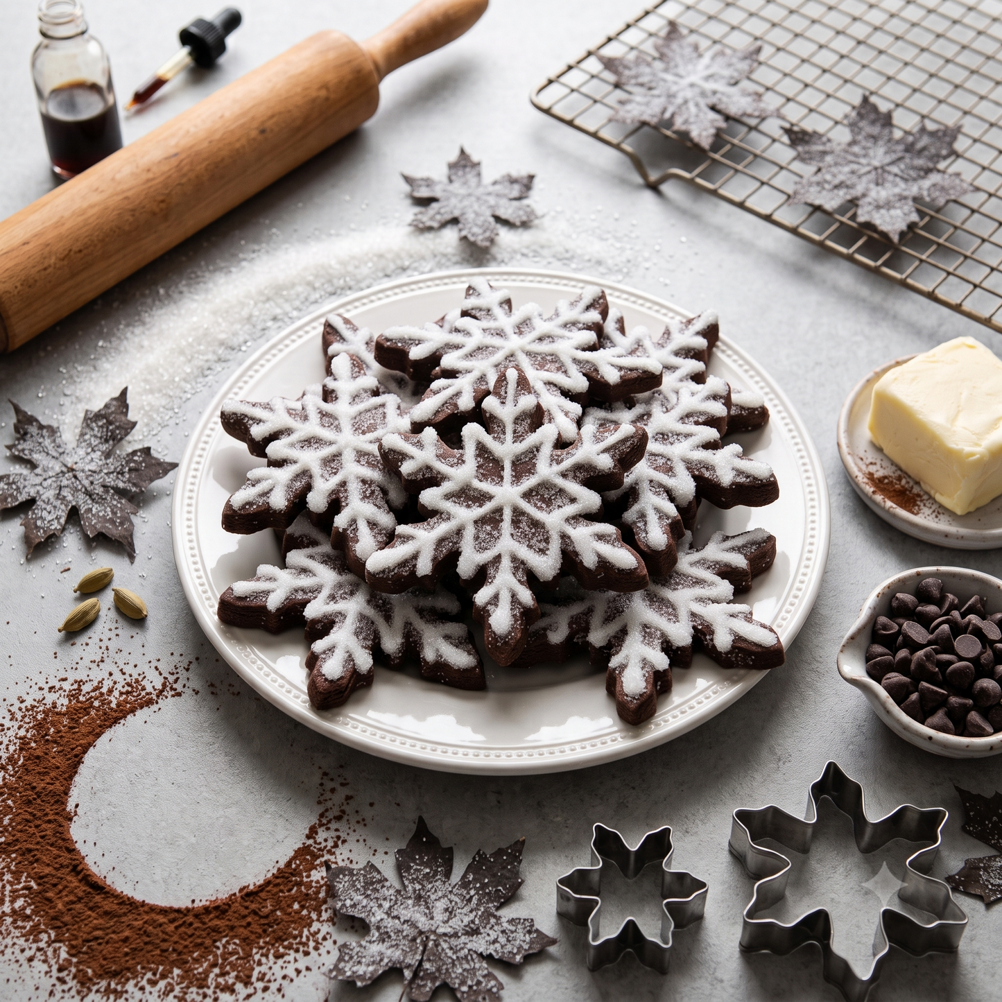 Winter Snowflake Sugar Cookies