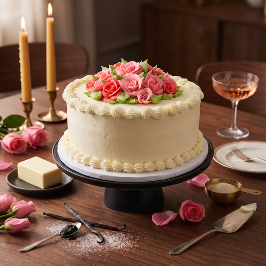 Woven in Roses Cake
