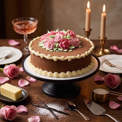 Woven in Roses Cake