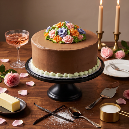 Woven in Roses Cake