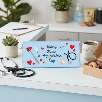 Stethoscope design, nurse appreciation wrapped Hershey bar