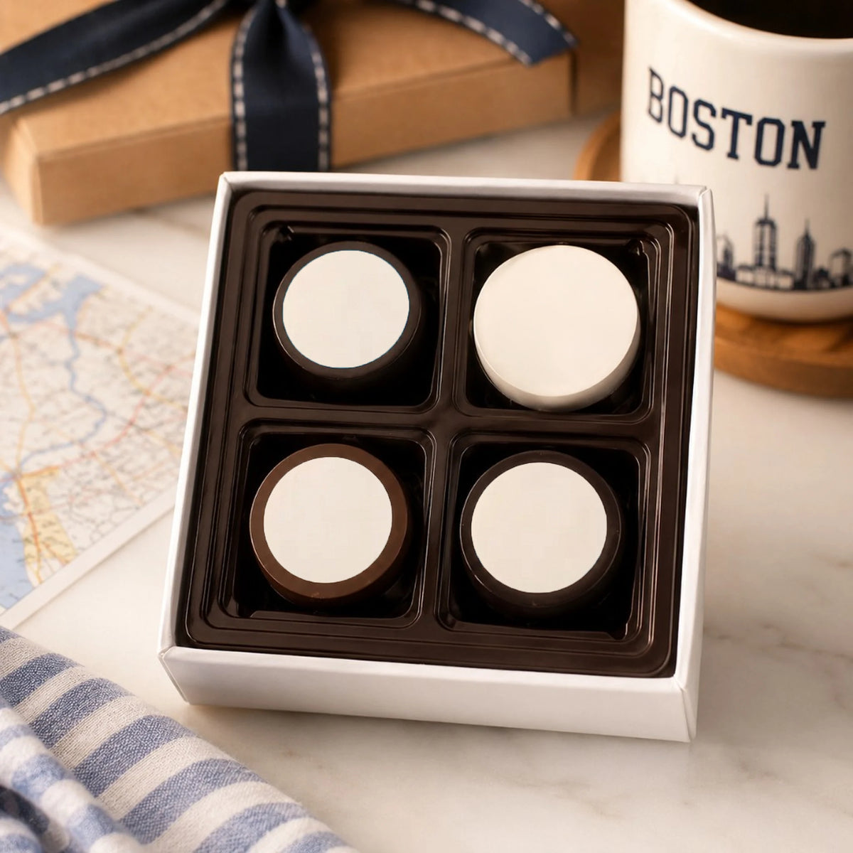 4-Pack Custom Logo Dipped Oreos