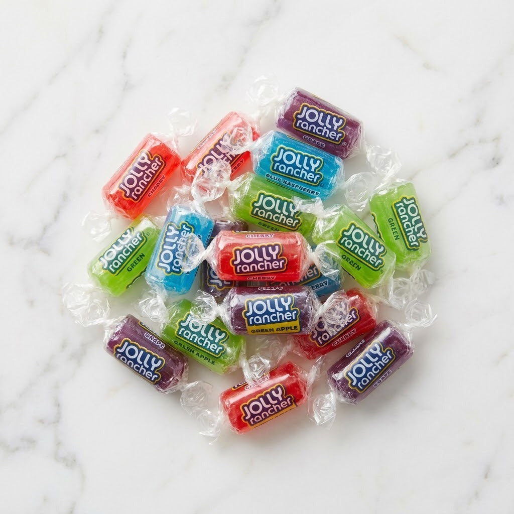 Jolly Rancher candy bag, kosher, made in Chestnut Hill MA