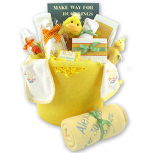 Load image into Gallery viewer, Make Way for Ducklings Baby Gift Basket

