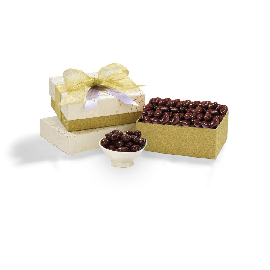 Glitzy Dark Chocolate Almonds Gift Box