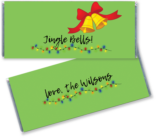 Jingle Bells Wrapped Hershey Bars