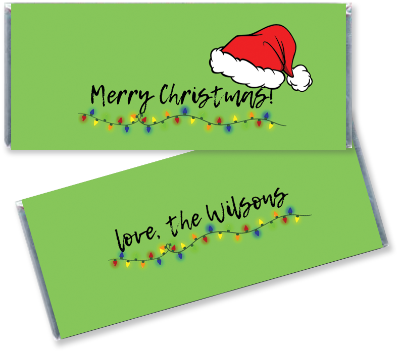 Merry Christmas Wrapped Hershey Bars