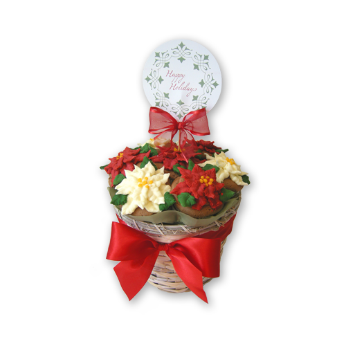 Poinsettia Cupcake Bouquet