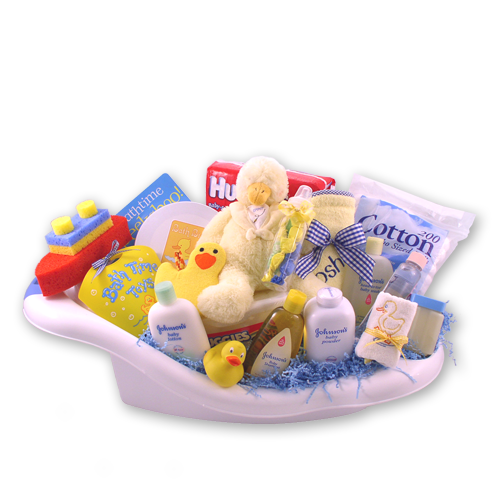 Baby bath gift deals basket