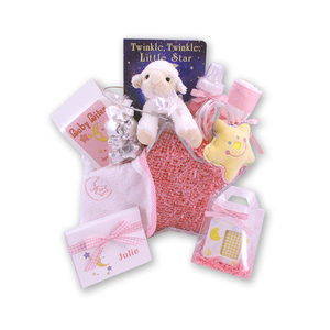 Twinkle Twinkle Little Star Baby Girl Gift Basket