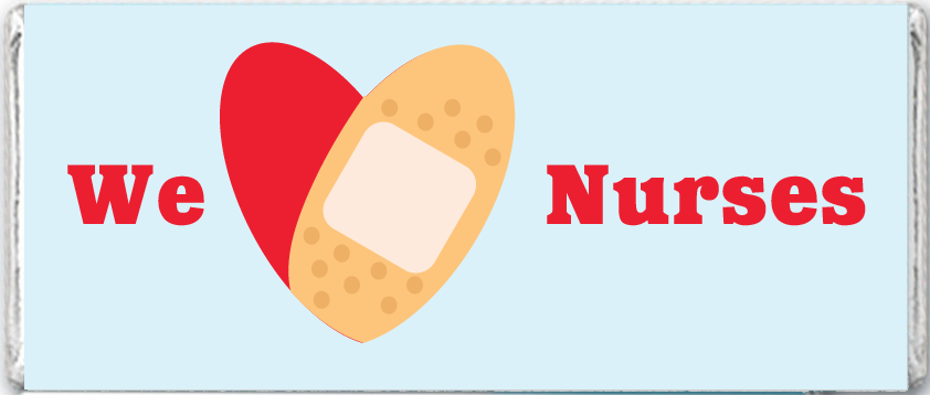 Nurse Appreciation Bandaid Heart Hershey Bar